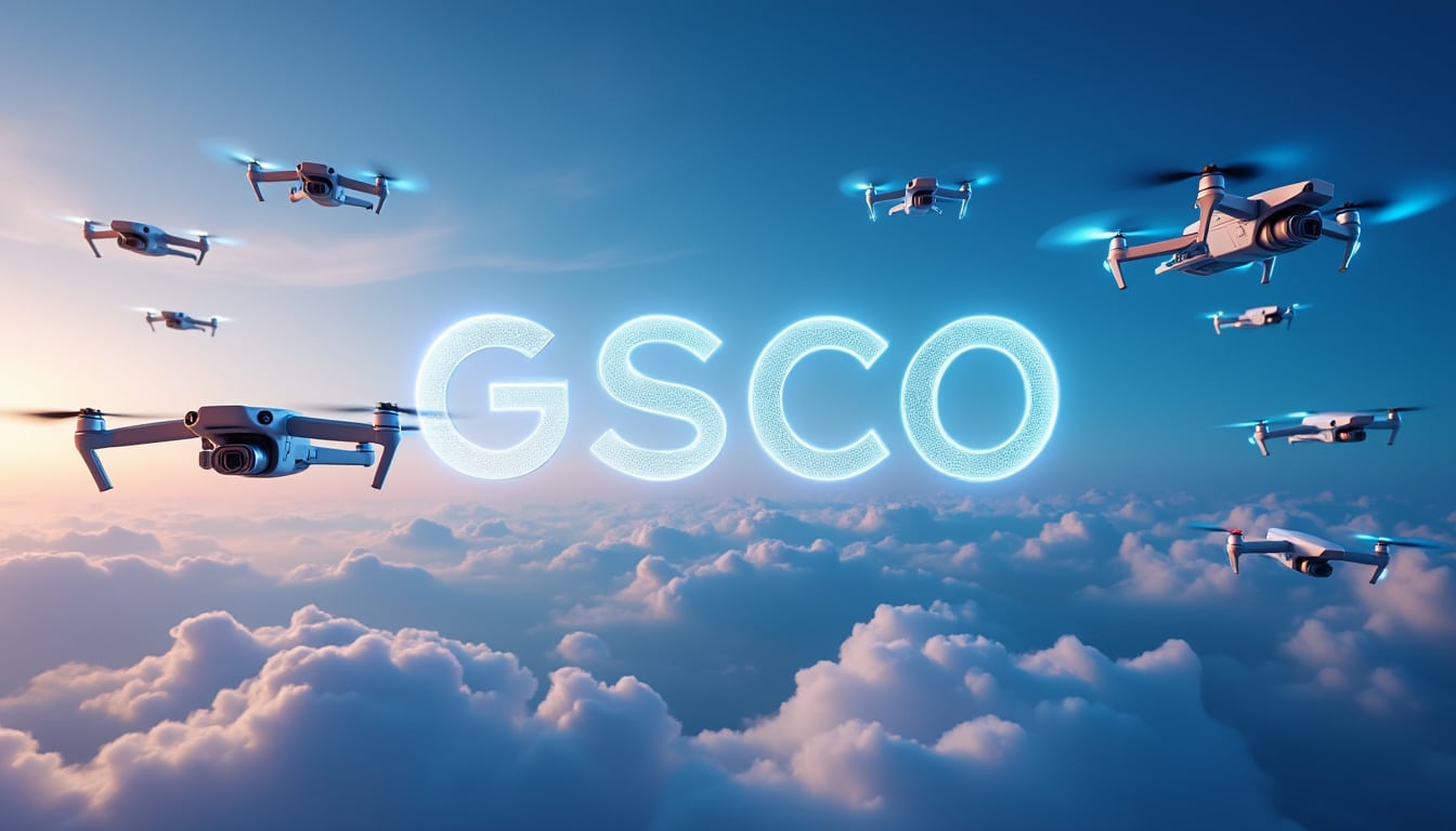 découvrez la création de logos d'entreprise en 3d dans le ciel grâce à l'escadron de drones de spectacle, une innovation spectaculaire pour valoriser votre marque.