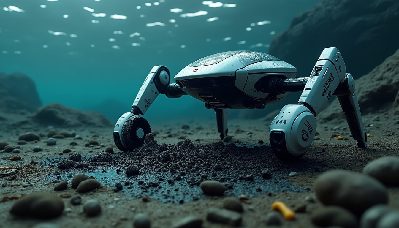découvrez la méthode innovante d'échantillonnage de sédiments marins contaminés à l'aide des pinces des drones sous-marins, optimisant la collecte précise et écologique en milieu aquatique.